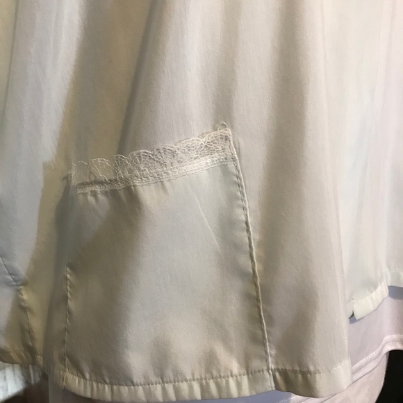 Vintage Bed Jacket Light Powder Blue with Lace - Picture 9 of 11